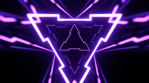 Purple And Turquoise Strobe Light Effect In Abstract Tunnel Background VJ Loop In 4K