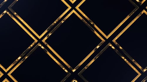 Elegant Golden Rhombus Pattern with Reflective Light Loop