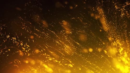 Abstract Golden Particle Flow Background Animation
