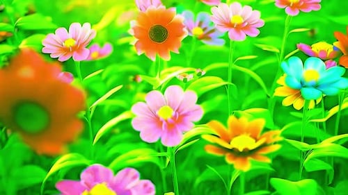 Lebendige Blumen-Hintergrundbewegung