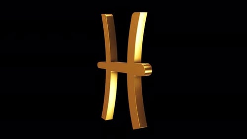 Golden Pisces Zodiac Sign