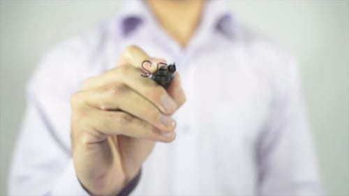 Writing Self Service on Clear Surface