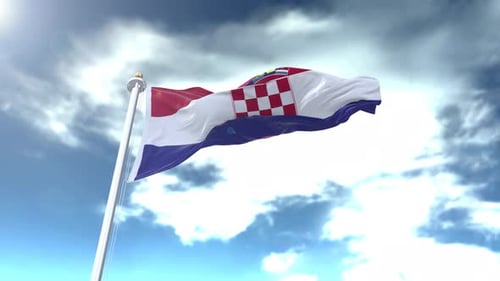 Loop mit kroatischer Flagge 4K