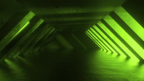 Futuristic Sci Fi Neon Tunnel