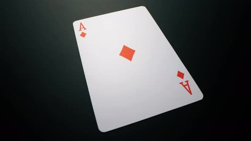 Ace of Diamonds Card on Black Background