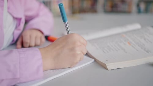 Writing School Notes in a Graph Notebook