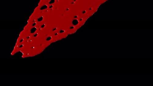 Red Fluid Paint Splatter Transition Element