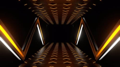 Orangefarbener und weißer futuristischer abstrakter bewegter Hintergrund Vj Loop In 4K