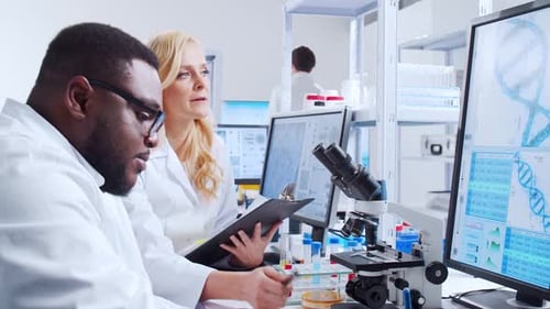Scientists Conducting Research in Modern Laboratory