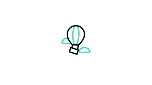 Hot Air Balloon Animated Icon