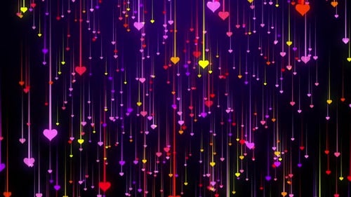 Von der Liebe inspirierter digitaler Herz-Regen-Hintergrund