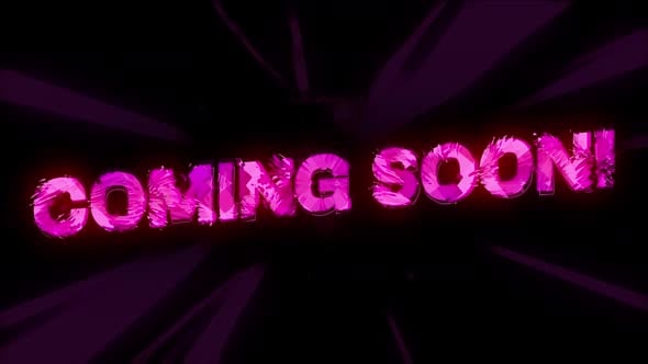 Coming Soon! Distorted Title With Shaky Line Background, Motion ...