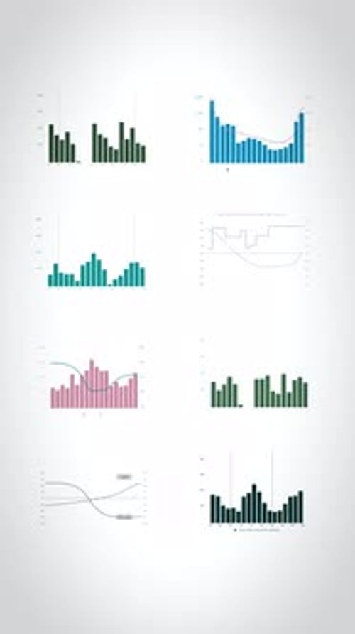 Flat Design Animated Infographic Charts and Graphs