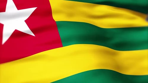 Realistic Waving Flag of Togo Animation