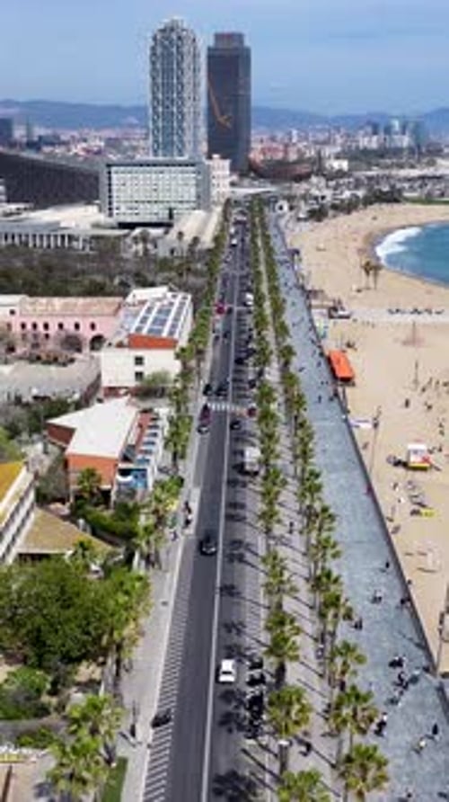 Barceloneta Beach At Barcelona In Catalonia Spain.