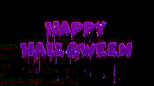 Happy Halloween Dripping Slime Text Animation
