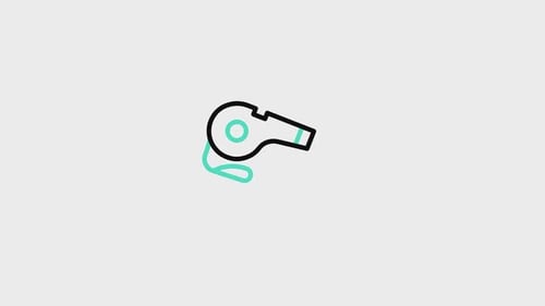 Minimalist Line Art Whistle Icon Animation