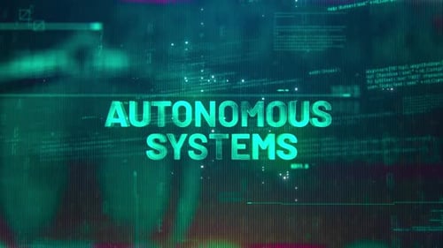 Futuristic Autonomous Systems Digital Technology Text Reveal