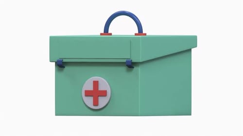 Modern 3D Animated First Aid Kit Icon