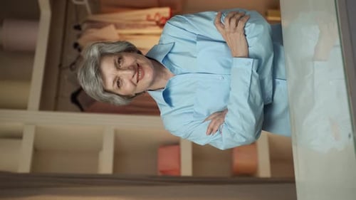 A Woman Working in Her Wardrobe Gives Advice on How to Arrange Her Clothes and Accessories She Gives