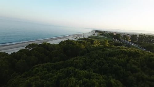Sandy Tropical Beach Aerial View