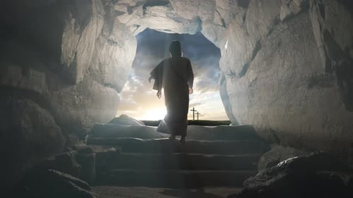 Jesus Christ Resurrection from Empty Tomb for Easter