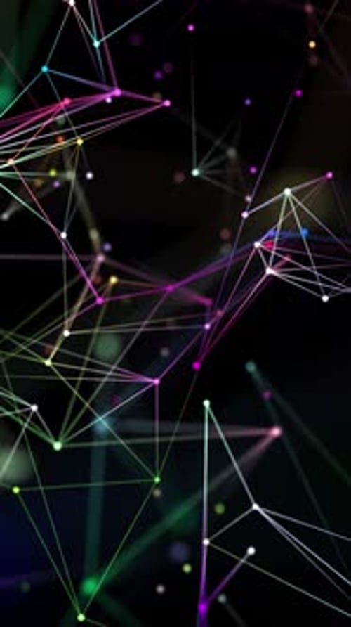Abstract Colorful Plexus Network Connection Background