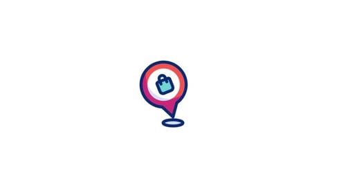 Animated Location Pin Icon For Shopping Business