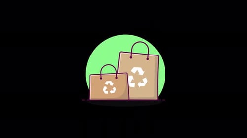Animated Recycling Shopping Bags for Eco-Friendly Projects