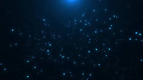 Blue Digital Plexus Network Background Loop