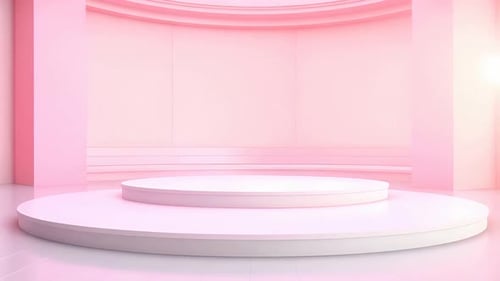podium Futuristic showcase with platform for product displaying. Empty modern stage display