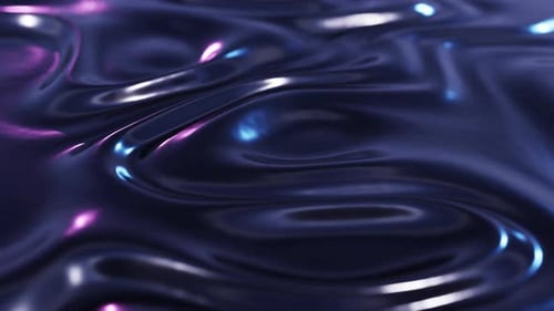 Abstract Liquid Metal Waves Motion Background Loop