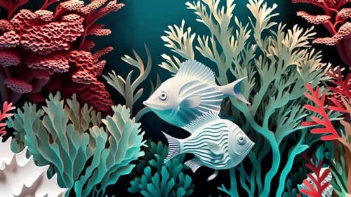 Aquarienfische und Korallen