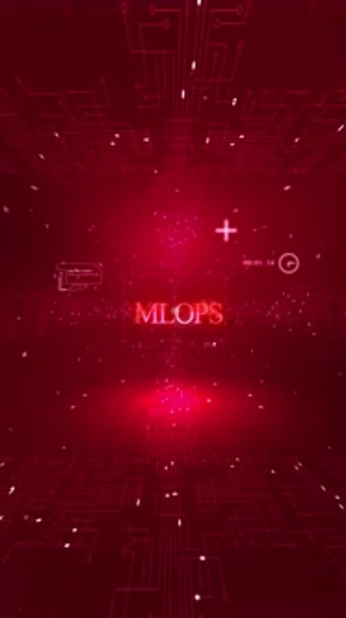 Ml Ops Words In Ai On Digital Background