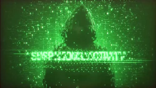 Suspicious Activity Glitch Text Reveal in Digital Hacking Style