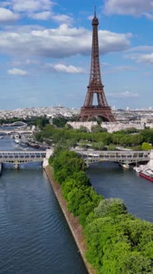Paris Skyline At Paris In France Island France.