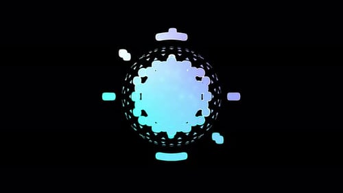 Colección Radar: animaciones gráficas de globos giratorios con una capa de triángulos y contornos discontinuos