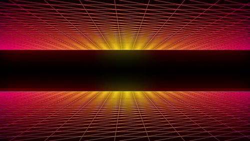 Seamless Loop Grid Tunnel Background