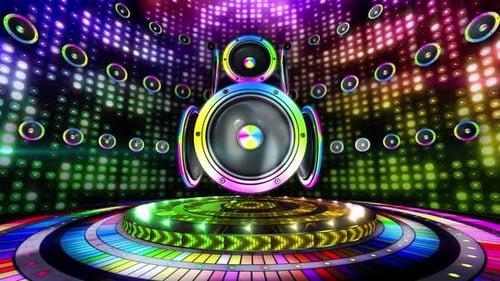 Animated Music Speakers with Dynamic Rainbow Light Show