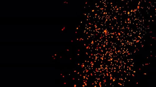 Abstract Falling Fire Sparks and Embers Animation