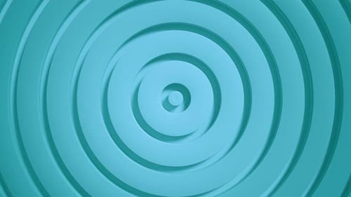 Soothing teal concentric circles with raised pattern