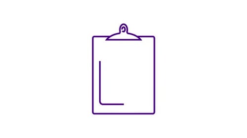 Minimalist Line Animation of Clipboard with Text