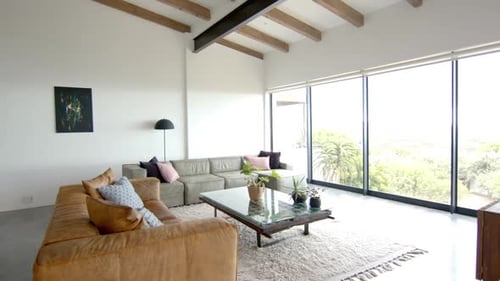 Bright Living Room with Modern Interior Design