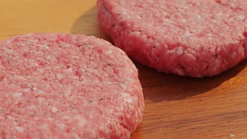 Beef or Pork Cutlet Closeup Meat Cutlets From Fart Cooking American Fat Smash Burger The Chef in