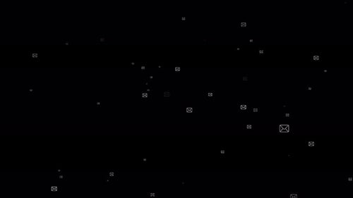 Animated Digital Communication Background with Floating Mail Icons