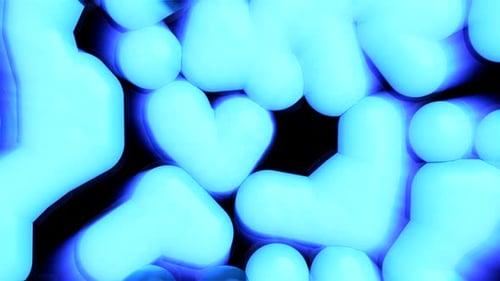 Black background with moving bright parts in animation