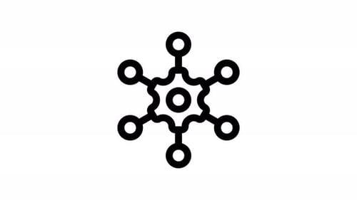 Minimalist Abstract Network Connection Icon Animation