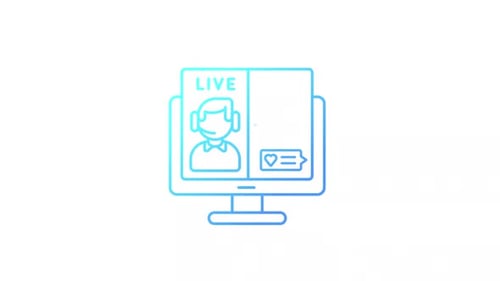 Animated Streaming Gradient Icon