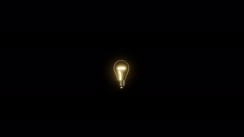 Light Bulb Flicker and Illuminate Seamless Loop Animation