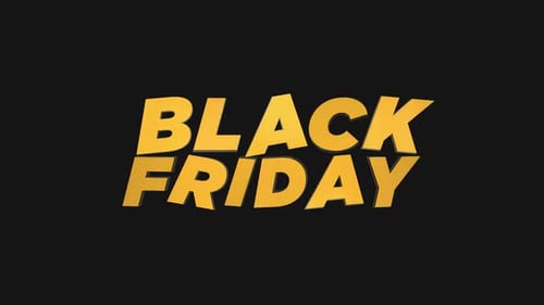 Black Friday 3D Text Alpha Channel